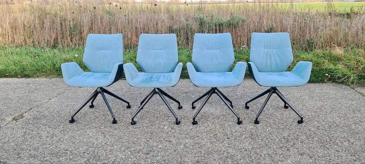 Leolux mime design eetkamerstoelen, Huis en Inrichting, Stoelen, Zo goed als nieuw, Leer, Ophalen