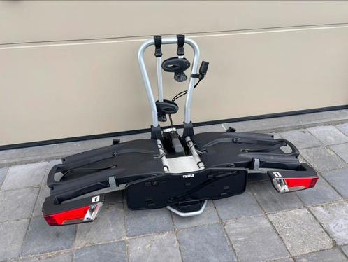 Thule easyfold voor elektrische fietsen 60 kg, Auto diversen, Fietsendragers, Zo goed als nieuw, Trekhaakdrager, 2 fietsen, Brede banden