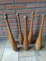 Tien vintage turnknotsen ( kegels) in hout., Antiek en Kunst, Ophalen