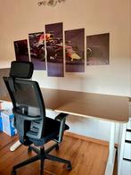 Bureau IKEA complet Bekant, Huis en Inrichting, Ophalen, In hoogte verstelbaar, Zo goed als nieuw, Bureau