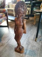 Indonesisch houten beeld van een vrouw, Bali, Antiek en Kunst, Ophalen of Verzenden