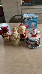 Pakket Kerstkaarsen en kerstsneeuwbol, Ophalen, Zo goed als nieuw