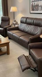 Leather sofa + 2 relaxfauteuils, Huis en Inrichting, Ophalen, Zo goed als nieuw, Leer