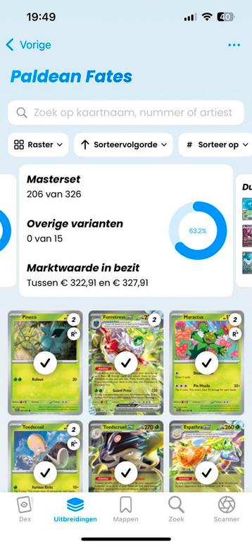 deel van master set paldean fates beschikbaar voor biedingen