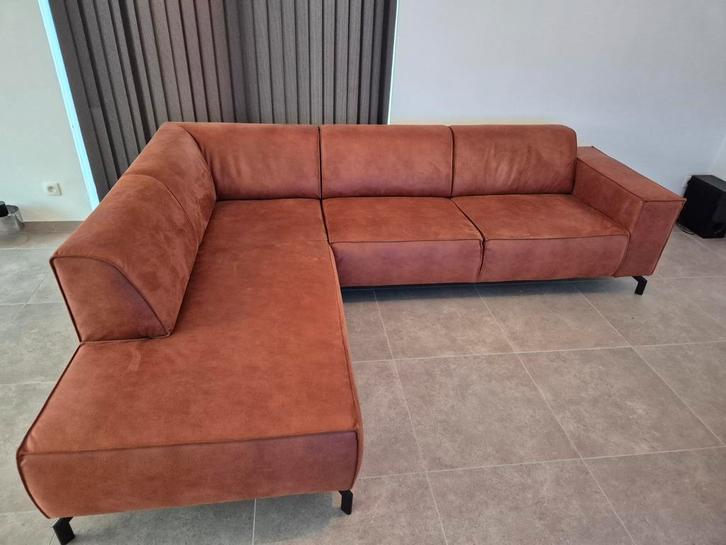 Cognac Zetel / B210 - L275 / Slechts 6 maand oud! In orde !, Huis en Inrichting, Zetels | Complete zithoeken, Zo goed als nieuw
