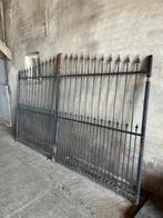 Mooie dubbele metalen poort of hekken, Porte du jardin, Enlèvement, Utilisé, Fer