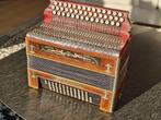 Accordeon knop volledig gerestaureerd rechte bassen ca. 1930, Muziek en Instrumenten, Accordeons, Gebruikt, Met koffer, 60-bas