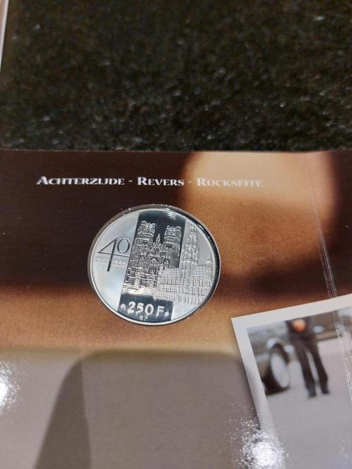 Zilveren munt 250 frank België Albert en Paola, Postzegels en Munten, Munten | België, Setje, Zilver, Zilver, Ophalen of Verzenden