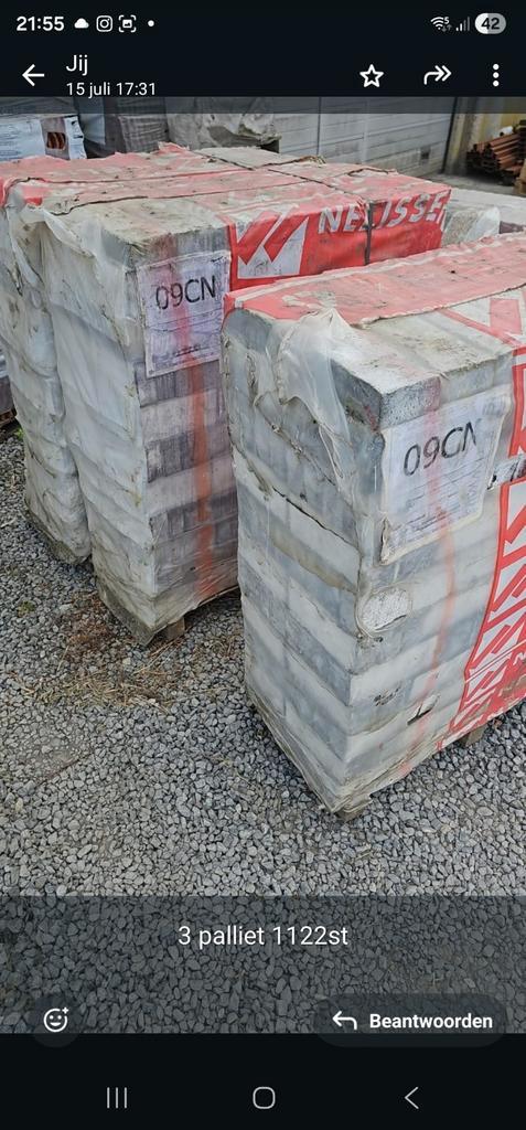 Nelissen Gevelstenen 09CN – 1122 stuks – Nieuw, Doe-het-zelf en Bouw, Metselstenen, Zo goed als nieuw, Ophalen