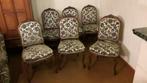6 chaises anciennes motif coquillage, Enlèvement