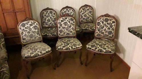 6 antieke stoelen met schelpmotief, Antiek en Kunst, Antiek | Meubels | Stoelen en Sofa's, Ophalen