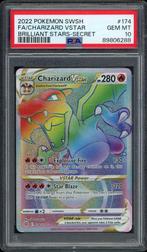 Charizard VSTAR PSA 10 - 174/172 - Brilliant Stars 2022, Hobby en Vrije tijd, Ophalen of Verzenden, Zo goed als nieuw, Losse kaart