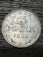 3 Mark 1922 F (Stuttgart), Postzegels en Munten, Ophalen of Verzenden, Duitsland, Losse munt
