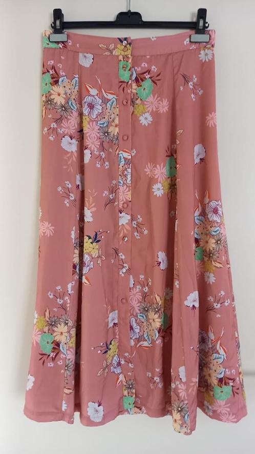 Oudrose bloemenrok Gigue maat 40, Kleding | Dames, Rokken, Zo goed als nieuw, Maat 38/40 (M), Roze, Onder de knie, Ophalen of Verzenden