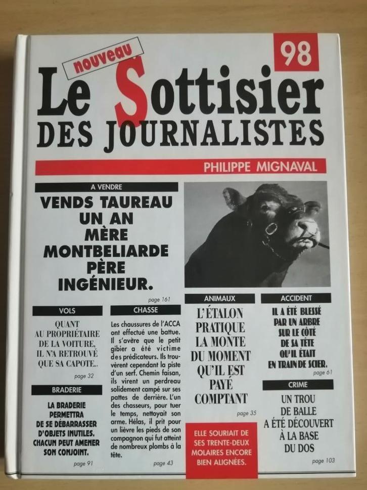 Le sottisier des journalistes de Philippe Mignaval, Boeken, Humor, Ophalen of Verzenden