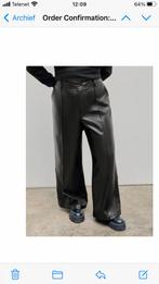 Broek, Leatherlook zwart 2XL, Zwart, Maat 46/48 (XL) of groter, Nieuw, Lang
