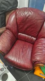 Rode leren fauteuil, Maison & Meubles, Fauteuils, Enlèvement