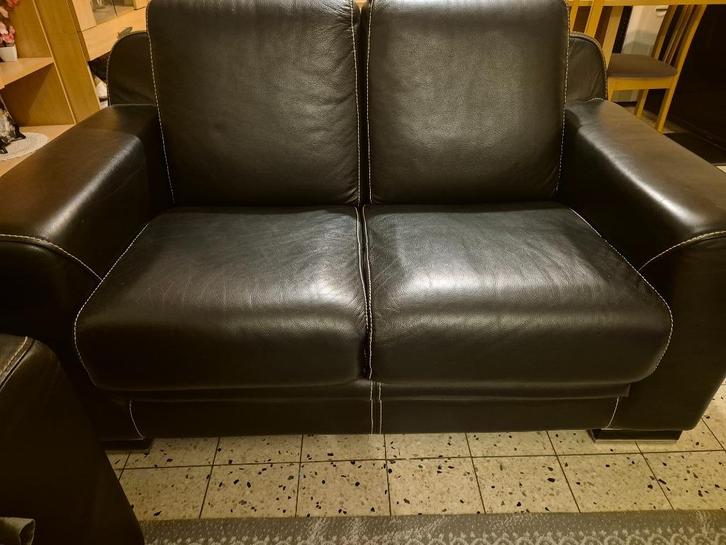 Salon cuir, Huis en Inrichting, Zetels | Zetels, Zo goed als nieuw, Rechte bank, Overige maten, Minder dan 150 cm, Leer, Ophalen