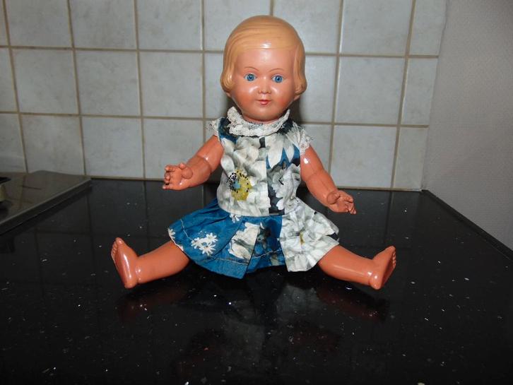 Storch pop in celulloid 30 cm, Antiek en Kunst, Antiek | Speelgoed, Ophalen of Verzenden