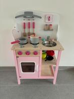 Houten kinderkeuken roze New Classic Toys heel goede staat, Kinderen en Baby's, Ophalen, Gebruikt, Hout, Speelkeuken