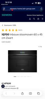 Siemens iq700 stoomoven, Elektronische apparatuur, Ovens, Nieuw, Stoom, Inbouw, 45 tot 60 cm
