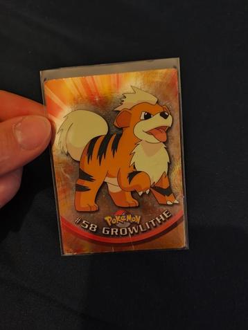 Carte Pokemon Growlithe #58 Holo Topps - EN état moyen beschikbaar voor biedingen