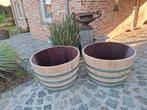 Halve EIKEN plantkuipen van 100 l tot 200l inhoud! KWALITEIT, Tuin en Terras, Bloembakken en Plantenbakken, Ophalen, Zo goed als nieuw