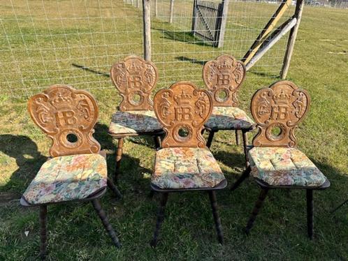 6 Beierse bierfest-stoelen logo van Hofbräuhaus München (HB), Antiek en Kunst, Curiosa en Brocante, Ophalen