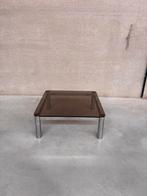 1970s smoked glass chrome coffee table, Huis en Inrichting, Ophalen of Verzenden