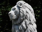 Set Leeuwen XXL - 135 cm - Wit, Tuin en Terras, Ophalen of Verzenden, Steen, Dierenbeeld