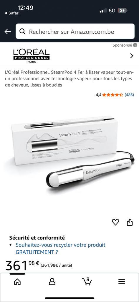 Steampod 4.0 (neuf), Handtassen en Accessoires, Uiterlijk | Haarverzorging, Zo goed als nieuw, Ophalen of Verzenden