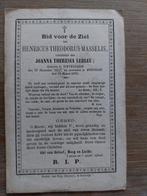 oud doodsprentje Wevelgem/Kortrijk 1876, Verzamelen, Bidprentjes en Rouwkaarten, Verzenden