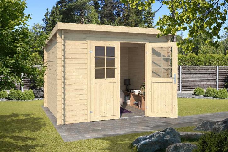 Blokhut Nadia 275x230 Onbehandeld vuren, Hobby en Vrije tijd, Overige Hobby en Vrije tijd, Nieuw, Verzenden