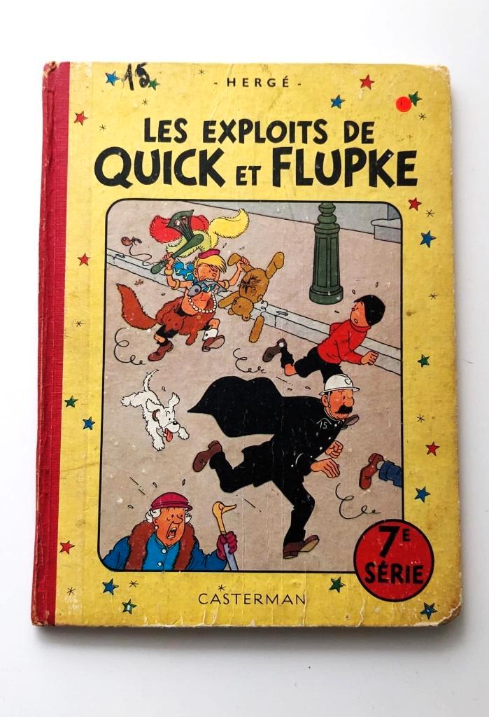 Tintin  De avonturen van Quick en Flupke 7e serie B17, 1956, Boeken, Stripverhalen, Gelezen, Eén stripboek, Ophalen of Verzenden