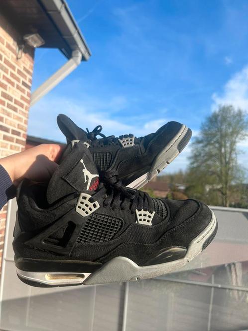 Air Jordan 4 retro SE “black canvas “, Kleding | Heren, Schoenen, Gedragen, Sneakers, Zwart, Ophalen of Verzenden