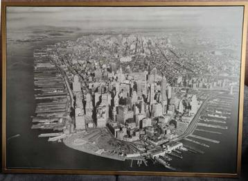 Grand cadre New-york (140 X 100 cm) Vinted, 75 cm ou plus, Comme neuf, Enlèvement, Bois