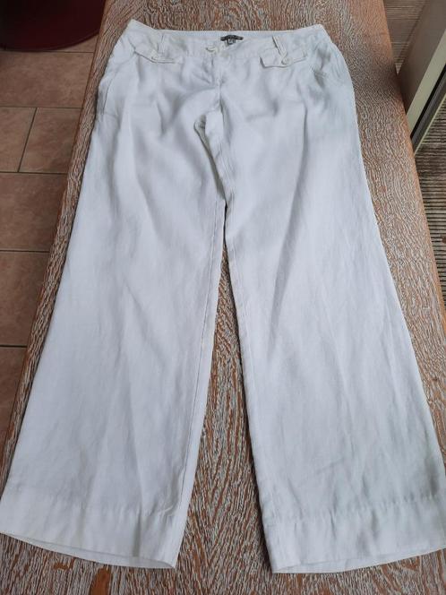 Prachtige broek BANDOLERA - 42/44, Kleding | Dames, Broeken en Pantalons, Zo goed als nieuw, Maat 42/44 (L), Wit, Lang, Ophalen of Verzenden