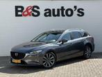 Mazda 6 Led Carplay Adaptive cruise Camera Dodehoek Navigati, Auto's, Mazda, Zwart, Bedrijf, Break, Handgeschakeld