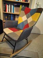 Schommelstoel + voetbank, Huis en Inrichting, Stoelen, Ophalen, Hout, Gebruikt, Overige kleuren
