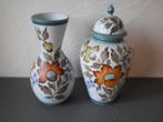 Set van 2 vazen Plateel, Antiek en Kunst, Antiek | Keramiek en Aardewerk, Ophalen of Verzenden