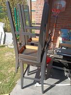 4 chaises de bar noires, Maison & Meubles, Chaises, Enlèvement, Comme neuf