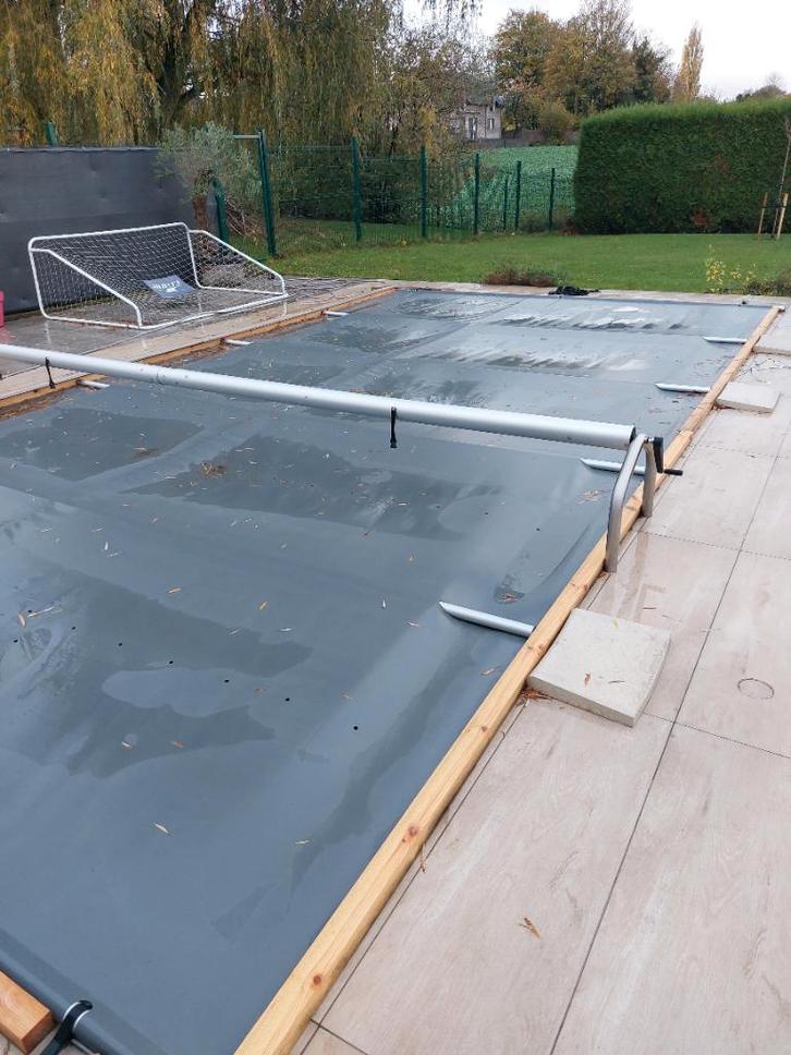 Bache a barre pour piscine 8mx4m avec enrouleur (année 2024), Tuin en Terras, Zwembad-toebehoren, Zo goed als nieuw, Afdekzeil