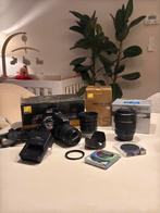 Nikon D3500 + verschillende lenzen en filters, Audio, Tv en Foto, Fotocamera's Digitaal, Ophalen, Gebruikt, Spiegelreflex, Nikon