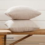Set van 2 kussenslopen 40 x 40 cm SNELLE GRATIS LEVERING, Huis en Inrichting, Woonaccessoires | Kussens, -, Verzenden, Beige, -