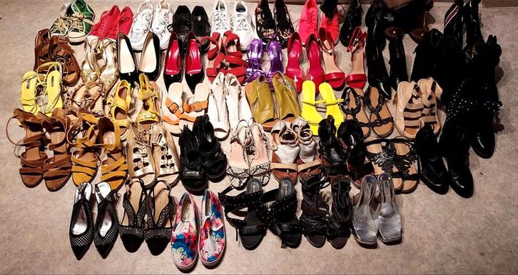 46 paires de chaussures, Diversen, Rommelmarktspullen, Gebruikt, Ophalen