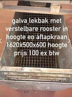 opvangbak in galva met verstelbare rooster, Ophalen, Zo goed als nieuw