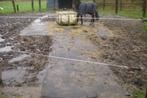 slijk beu/rubbermatten leggen
