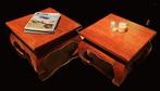 Vintage oude Opiumtafeltjes in massief hout, Enlèvement