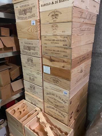 Stijlvolle houten wijnkisten beschikbaar voor biedingen