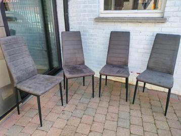 4 eetkamerstoelen, Huis en Inrichting, Stoelen, Ophalen, Zo goed als nieuw, Vier, Stof